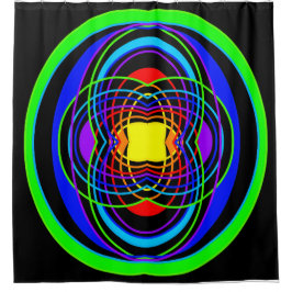 Geometrische regenboogkleuren vormen douchegordijn