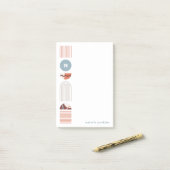 Geometrische regenboogmonogram, na-it notities - O Post-it® Notes (Op bureau)