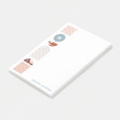 Geometrische regenboogmonogram, na-it notities - O Post-it® Notes (Schuin)