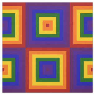 Geometrische regenboogvierkantsverbinding stof