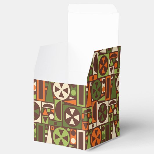 Geometrische Retro 50s Mid-Century Modern Abstract Bedankdoosjes (Geopend)