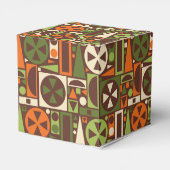 Geometrische Retro 50s Mid-Century Modern Abstract Bedankdoosjes (Achterkant)