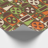 Geometrische Retro 50s Mid-Century Modern Abstract Cadeaupapier (Hoek)