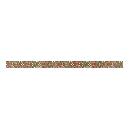 Geometrische Retro 50s Mid-Century Modern Abstract Lint (Voorkant)