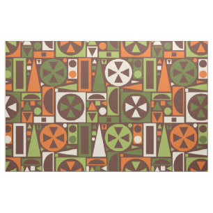 Geometrische Retro 50s Mid-Century Modern Abstract Stof