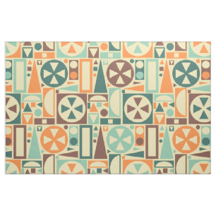 Geometrische Retro 50s Mid-Century Modern Abstract Stof