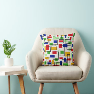 Geometrische Retro Art 16X16 Kussen