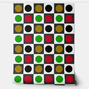 Geometrische retro cirkel Stippen patroon Behang