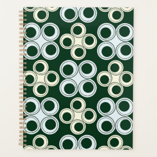 Geometrische Retro Cirkels Patroon Planner
