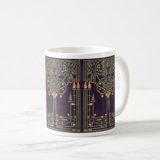Geometrische Retro Design Coffee Mok (Voorkant rechts)