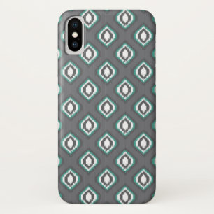 Geometrische retro ikat tribaal patroon iPhone x hoesje