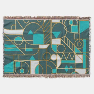 Geometrische retro: minimalistisch kunstwerk Poste Deken