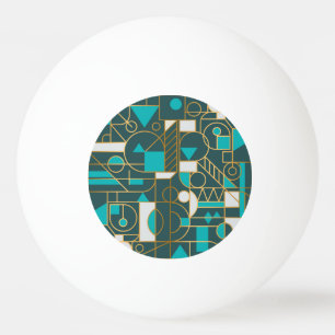 Geometrische retro: minimalistisch kunstwerk Poste Pingpongballen