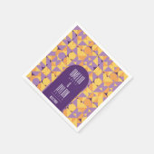 Geometrische Retro Vibes Herfst bruiloft Servet (Hoek)