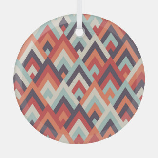 Geometrische Rhombus: kleurrijk patroon. Glas Ornament