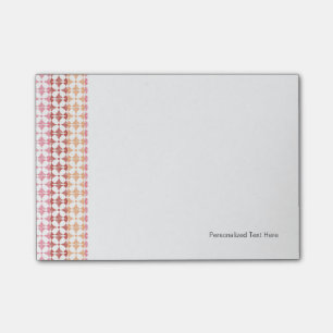 Geometrische rode ikat strepen patroon post-it® notes