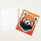 Geometrische rode panda planner (Display)