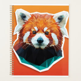 Geometrische rode panda planner