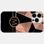 Geometrische Roos Gold en zwart Case-Mate iPhone Case (Achterkant (horizontaal))