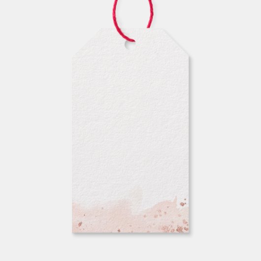 Geometrische roos Gold Waterverf Hartelijk dank Cadeaulabel (Achterkant)