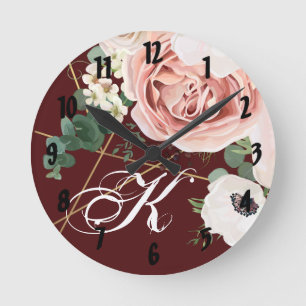 Geometrische Roos van gepersonaliseerde wandklok Ronde Klok