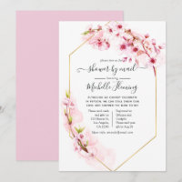 Geometrische roze Baby shower van de Floral Spring