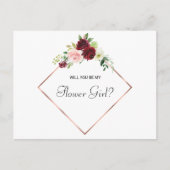 Geometrische Roze Gouden Lente Bloemenkind Uitnodiging Briefkaart (Voorkant)