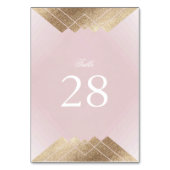 Geometrische roze goudkleurige weddenschappen kaart (Voorkant)