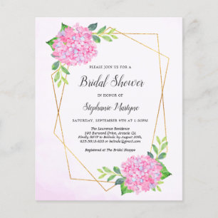 Geometrische roze Hydrangea Vrijgezellenfeest