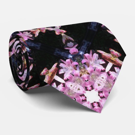 Geometrische roze Mode Stropdas (Opgerold)