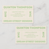 GEOMETRISCHE RUSTIC MATTE BLACK VISITEKAARTJE (Voorkant / Achterkant)