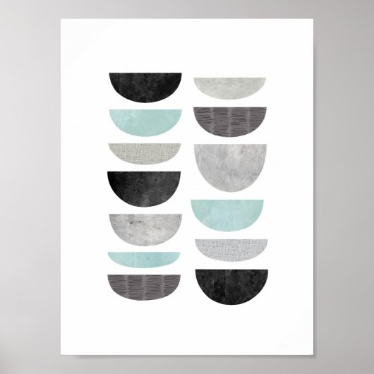 Geometrische Scandinavische abstracte moderne kuns Poster (Voorkant)