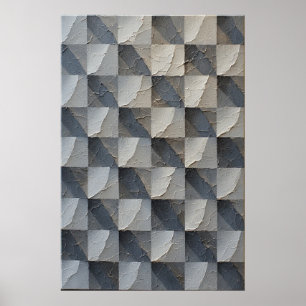 Geometrische schaduwen: een sculpturale textuur il poster