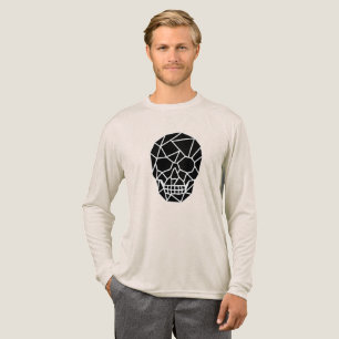 Geometrische schedel Art Mannen Tri-Blend Shirt