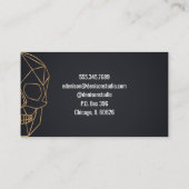 Geometrische schedel visitekaartje (Achterkant)