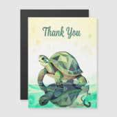 Geometrische schildpad "Dank u" Kaart - Tranquil O (Voorkant / Achterkant)