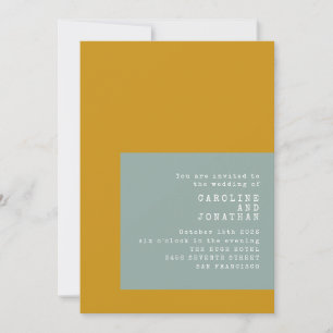 Geometrische schrijfmachine Tekstmosterd Sage Wedd Kaart