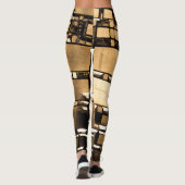 Geometrische sepia leggings (Achterkant)