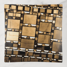 Geometrische sepia spiegels