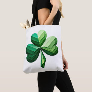 Geometrische Shamrock St. Patrick's Day Boodschapp Draagtas
