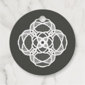 Geometrische sneeuwvlok bedankjes labels (Voorkant)