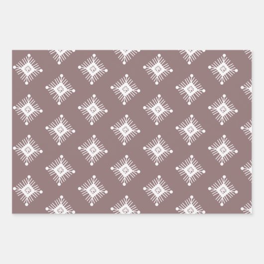 Geometrische sneeuwvlokken kerstmis inpakpapier vel (Voorkant 2)