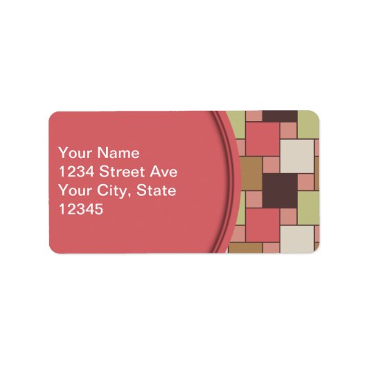 Geometrische spice-kast etiket (Voorkant)