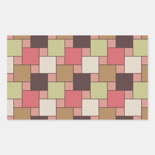 Geometrische spice-kast rechthoekige sticker (Voorkant)