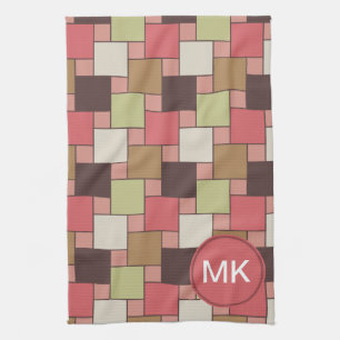 Geometrische spice-kast theedoek