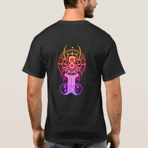Geometrische spinlijn kunst t-shirt
