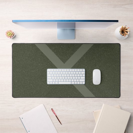 Geometrische Split Moss Green Desk Mat – (Kantoor 1)
