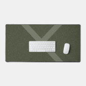 Geometrische Split Moss Green Desk Mat – (Keyboard & Muis)