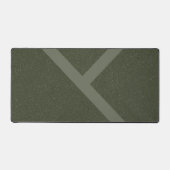 Geometrische Split Moss Green Desk Mat – (Voorkant)