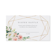 Geometrische Spring Romance Luier Raffle Kaart